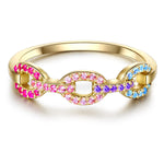 Silberring multicolor