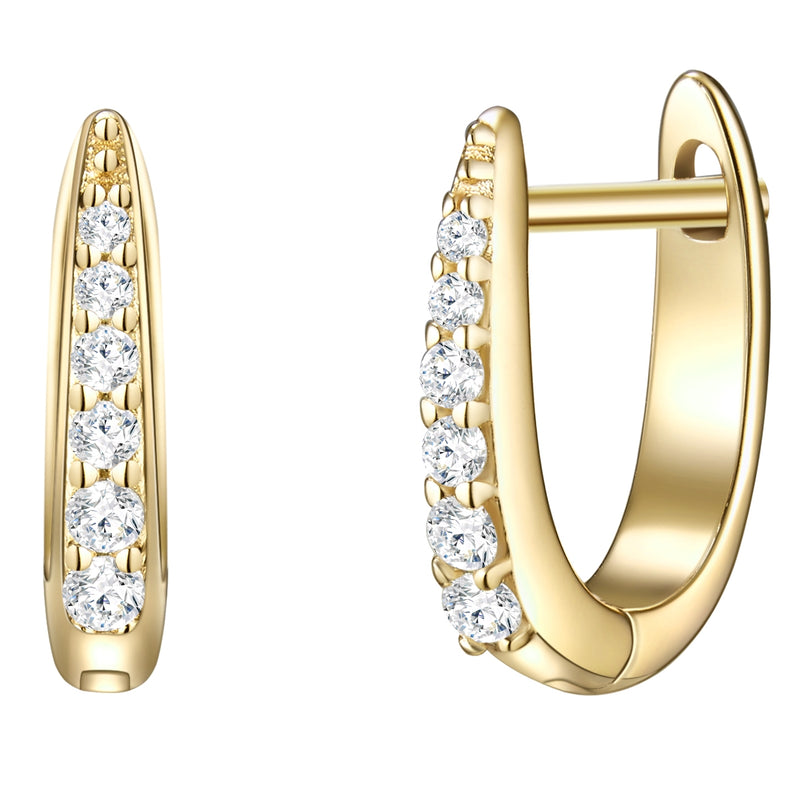 Goldene Creolen mit Zirkonia