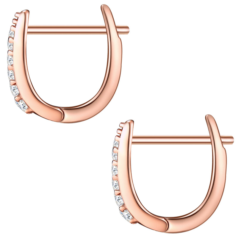 Creolen roségold Zirkonia