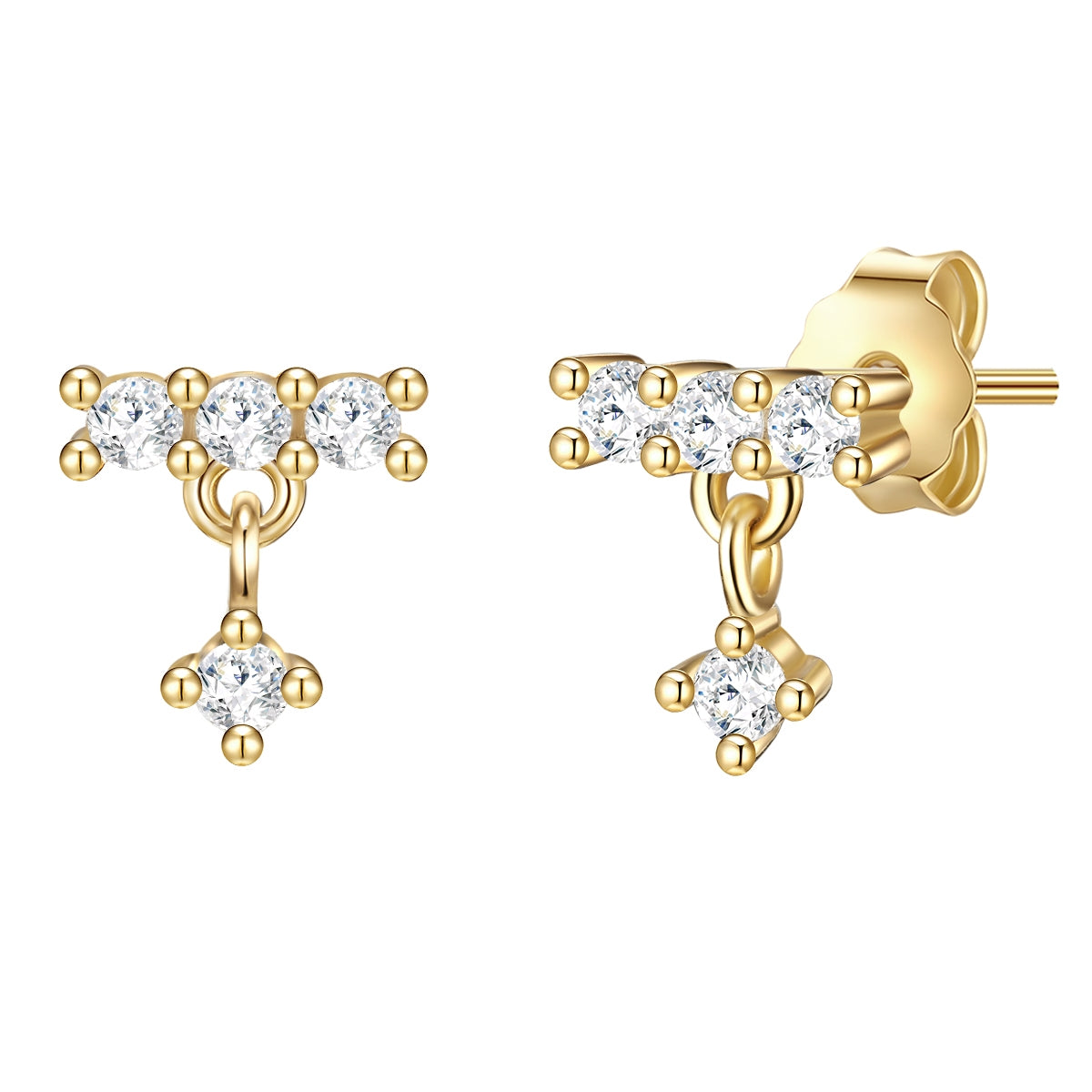 Ohrstecker gold Zirkonia