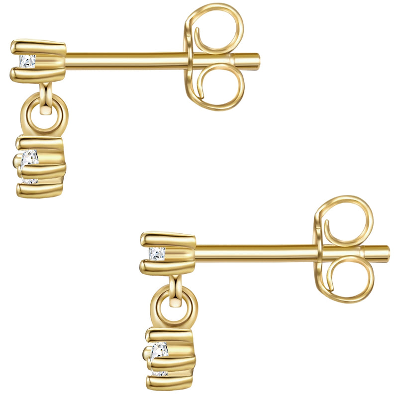 Ohrstecker gold Zirkonia