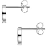 Ohrstecker silber Kreis mit Zirkonia