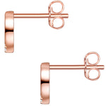 Ohrstecker roségold Kreis mit Zirkonia