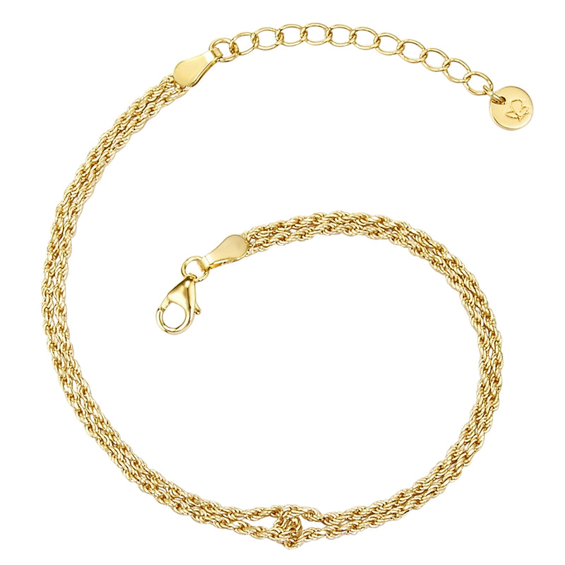 Kordel-Armband gelbgold