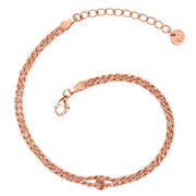 Kordelarmband roségold