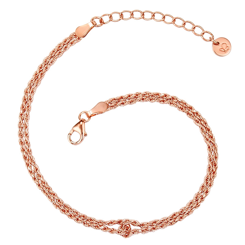 Kordelarmband roségold