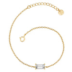 Silberarmband gold Zirkonia
