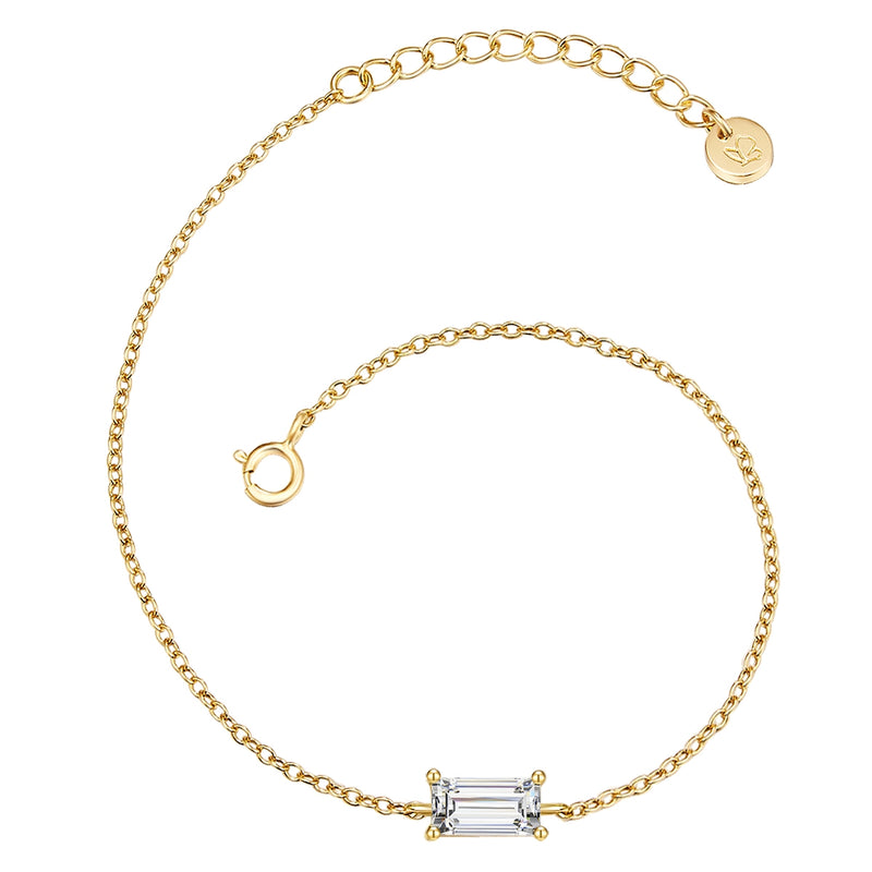 Silberarmband gold Zirkonia