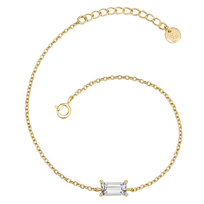 Silberarmband gold Zirkonia