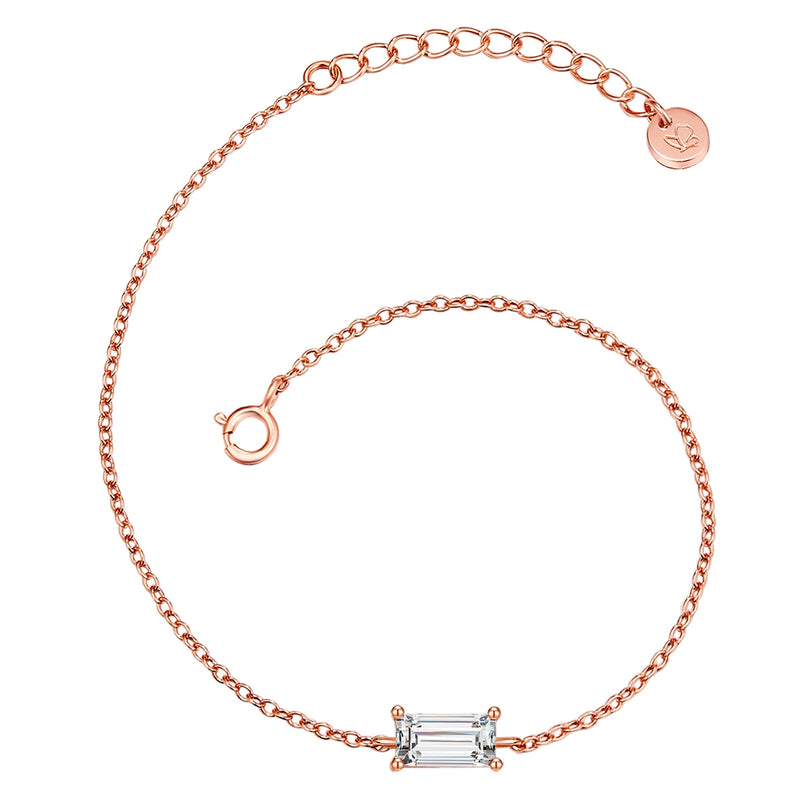 Armband mit Zirkonia rosévergoldet
