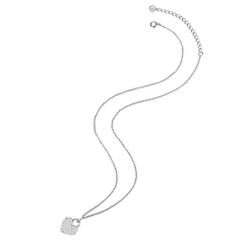 Herz Kette silber Zirkonia