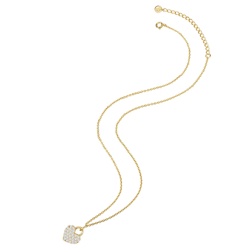 Herz Kette gold Zirkonia