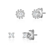 Ohrstecker Set silber