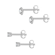 Ohrstecker Set silber