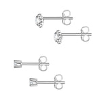 Ohrstecker Set silber