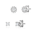 Ohrstecker Set silber