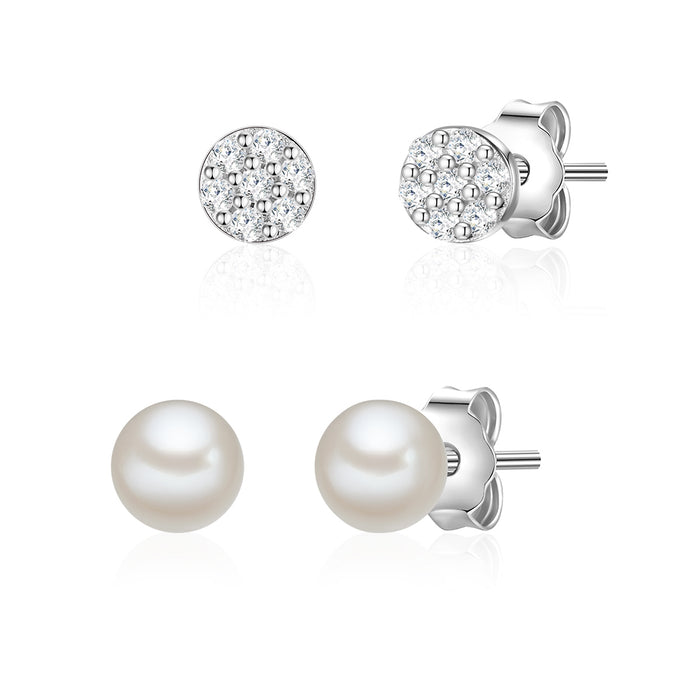 Ohrstecker Set Perlen Zirkonia