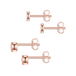 Ohrstecker Set Kreis Zirkonia