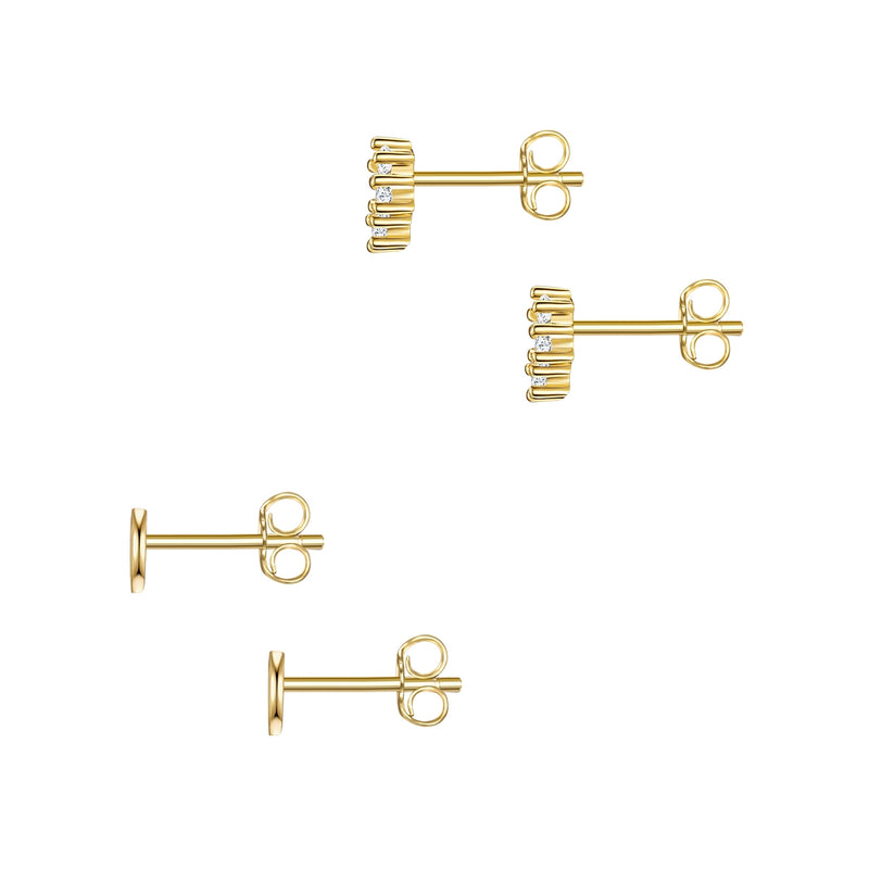 Ohrstecker Set Zirkonia Herz