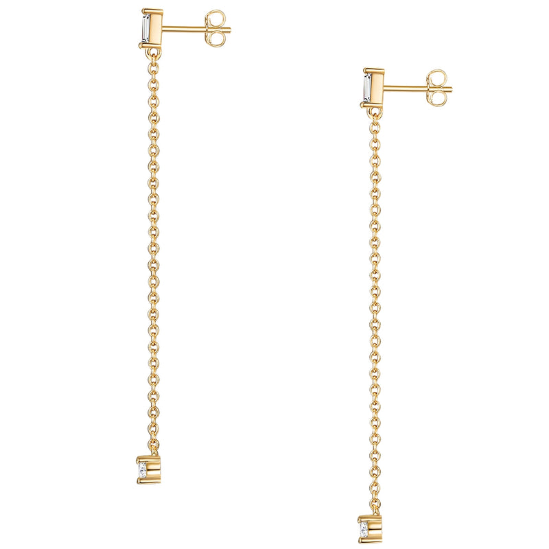 Ohrhänger gold Zirkonia