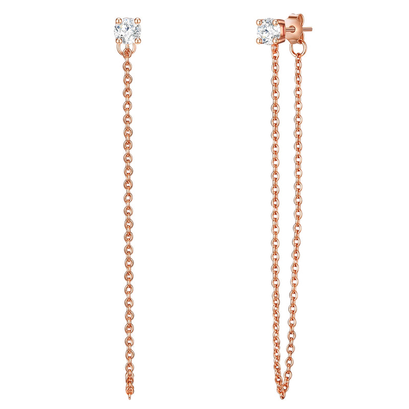 Ohrhänger mit Zirkonia roségold