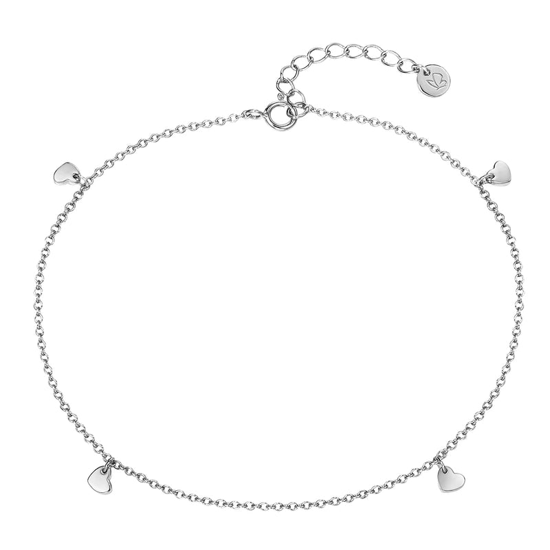 Fußkettchen silber Herz