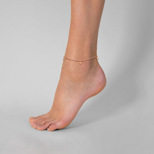 Fußkettchen roségold Herz