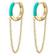 Goldene Creolen mit Kette