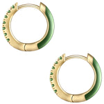 Creolen gold Emaille grün