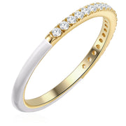 Ring Emaille weiß mit Zirkonia