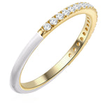 Ring Emaille weiß mit Zirkonia