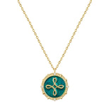 Kette LOVE mit Zirkonia/Emaille gelbgold