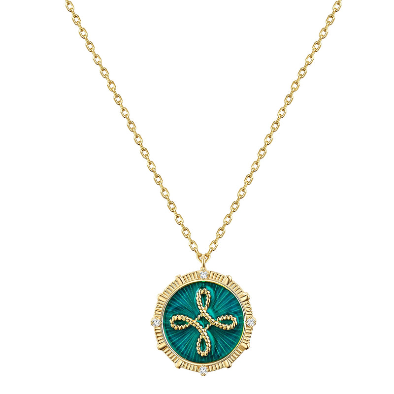 Kette LOVE mit Zirkonia/Emaille gelbgold