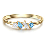 Ring Zirkonia Süßwasser-Perle