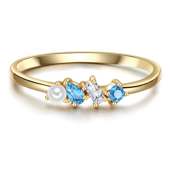 Ring Zirkonia Süßwasser-Perle