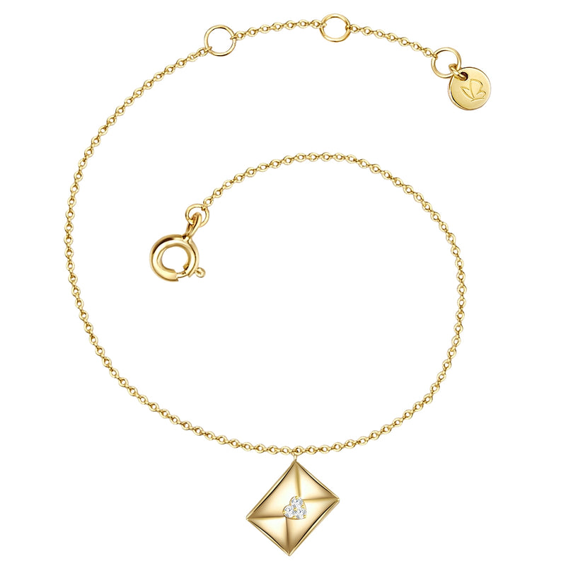 Armband UMSCHLAG mit Zirkonia gelbgold
