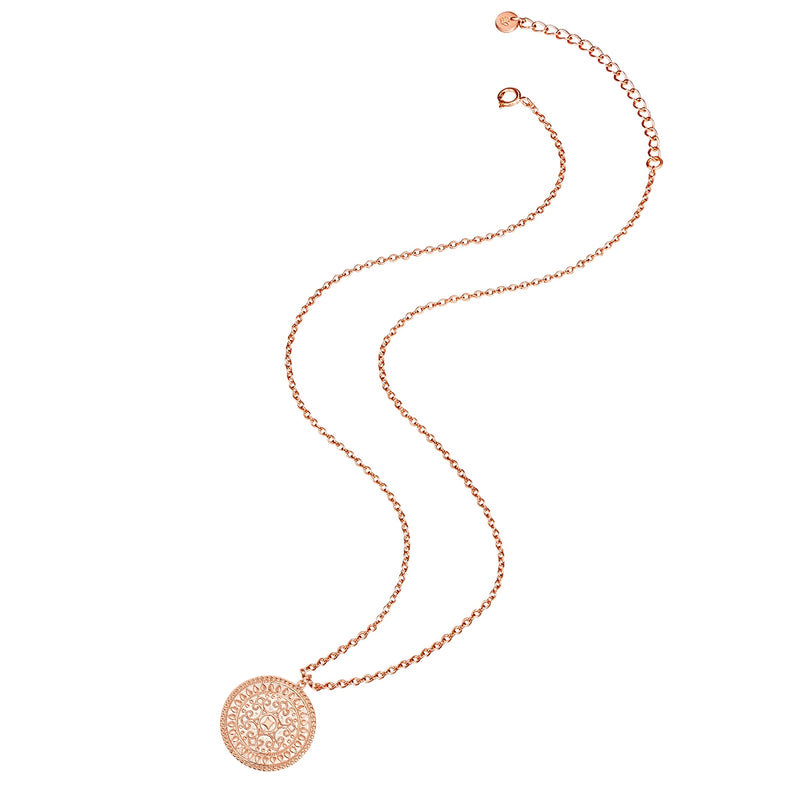 Silber Kette Münze roségold