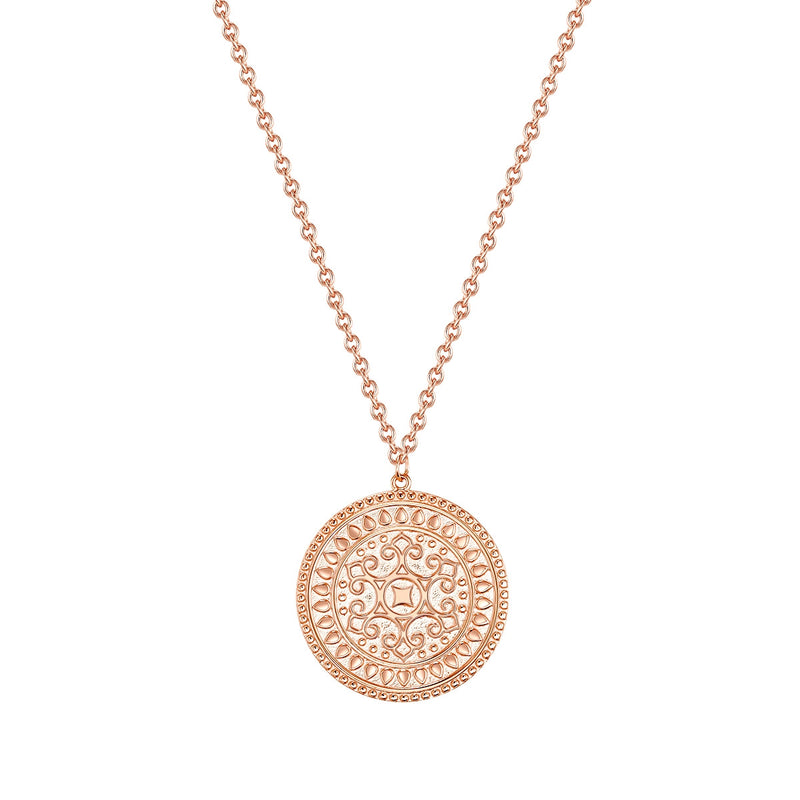 Silber Kette Münze roségold