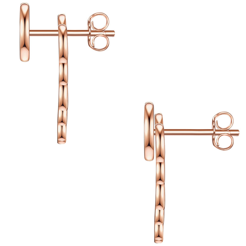 Ohrstecker roségold Lotusblume