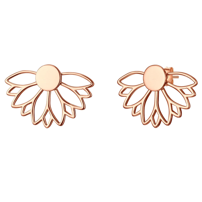 Ohrstecker roségold Lotusblume