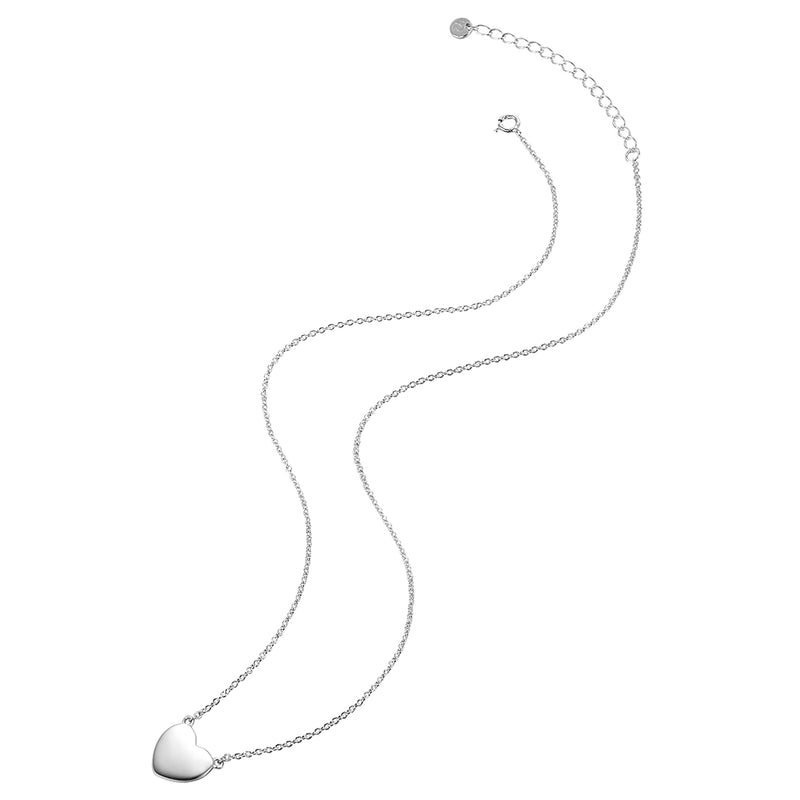Herz Set Ohrstecker Kette Armband silber
