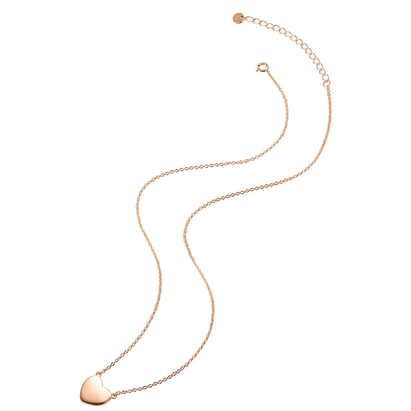 Herz Set Ohrstecker Kette Armband roségold
