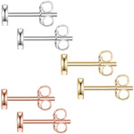 Ohrstecker KREIS tri-color, 3er Set