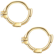 Goldene Creolen mit Zirkonia Stern