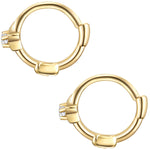 Goldene Creolen mit Zirkonia Stern