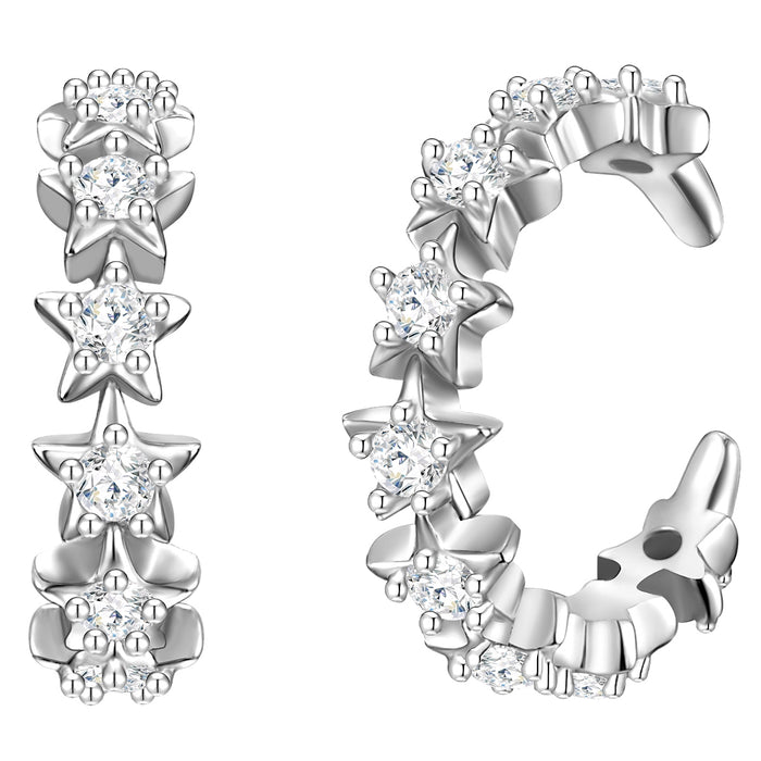 Ear cuff silber Sterne Zirkonia