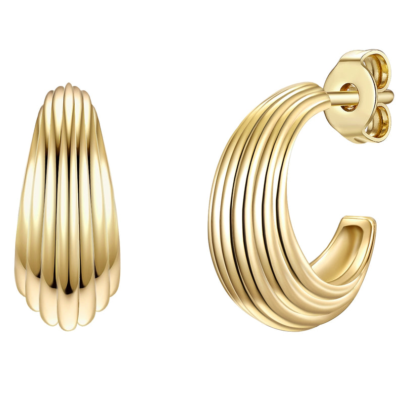 Goldene Creolen breit