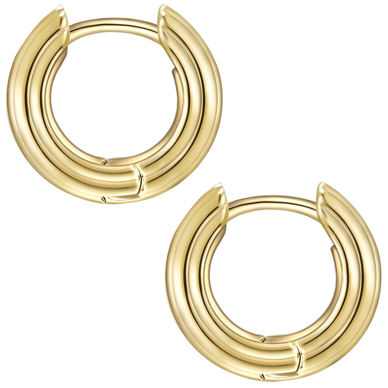 Creolen gold mit Linien
