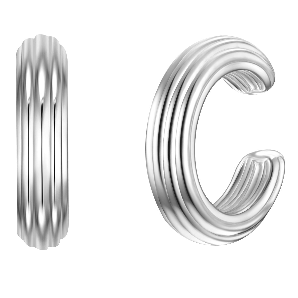 Ear cuff Chunky silber