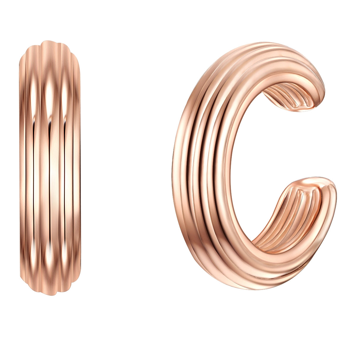 Ear cuff Chunky roségold